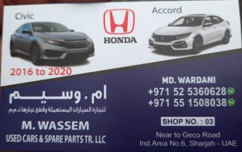 MUHAMMAD WASEEM USED HONDA CARS & SPARE PARTS TR (Used auto parts, Dealer, Sharjah spare parts Markets)