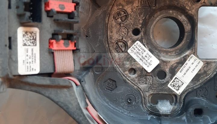 VOLKSWAGEN EOS 2009 Leather Steering Wheel WITH Control Module PART NO 1Q0419091/1P0959542 ( Genuine Used Volkswagen parts )
