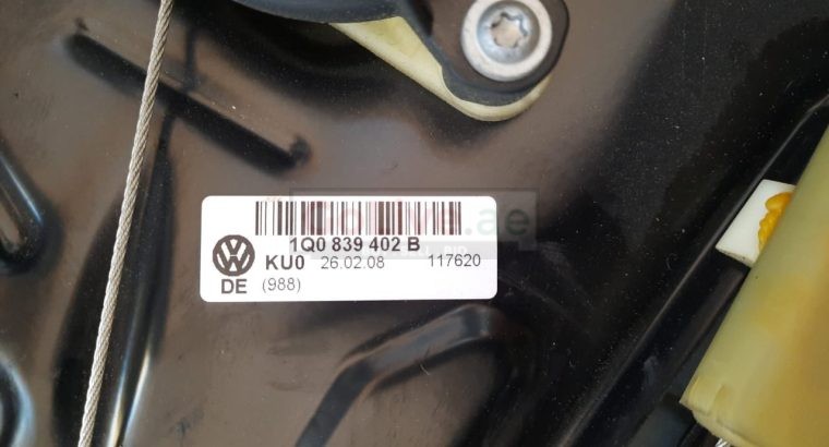 VOLKSWAGEN EOS 2009 REAR RIGHT SIDE WINDOW MECHANISM PART NO 1Q0959704A 1Q0839402B ( Genuine Used VOLKSWAGON Parts )