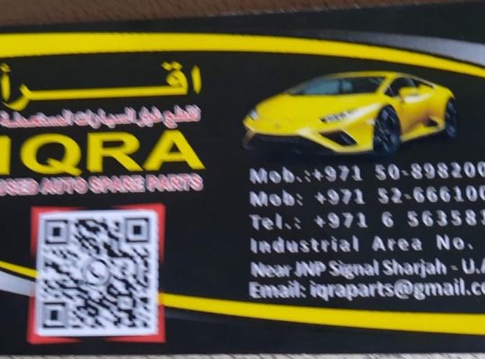IQRA USED AUTO LEXUS ,TOYOTA, SPARE PARTS TR. (Used auto parts, Dealer, Sharjah spare parts Markets)