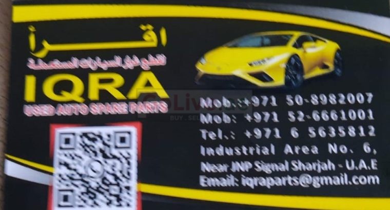 IQRA USED AUTO LEXUS ,TOYOTA, SPARE PARTS TR. (Used auto parts, Dealer, Sharjah spare parts Markets)