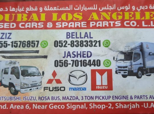 DUBAI LOS ANGELES USED ISUZU MAZDA MITSUBHISHI CARS & SPARE PARTS TR. (Used auto parts, Dealer, Sharjah spare parts Markets)