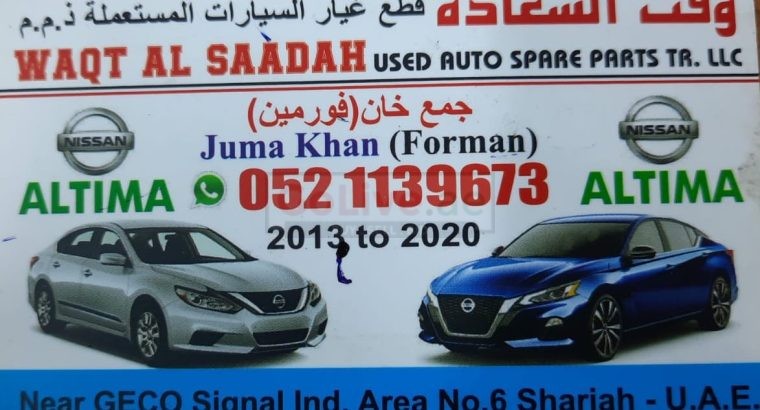 WAQAT AL SAADAH USED NISSAN AUTO SPARE PARTS TR.(Used auto parts, Dealer, Sharjah spare parts Markets)