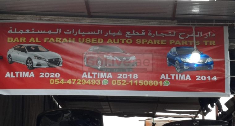 DAR AL FARAH USED NISSAN AUTO SPARE PARTS TR (Used auto parts, Dealer, Sharjah spare parts Markets)