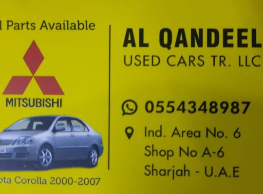 AL QANDEEL USED MITSUBISHI CARS & SPARE PARTS TR. (Used auto parts, Dealer, Sharjah spare parts Markets)