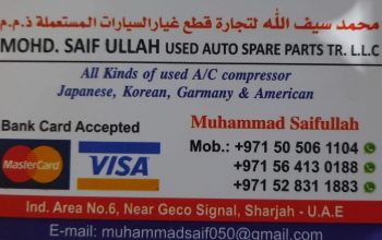MOHD. SAIF ULLAH USED BMW, NISSAN,MITSUBISHI AUTO SPARE PARTS TR. (Used auto parts, Dealer, Sharjah spare parts Markets)