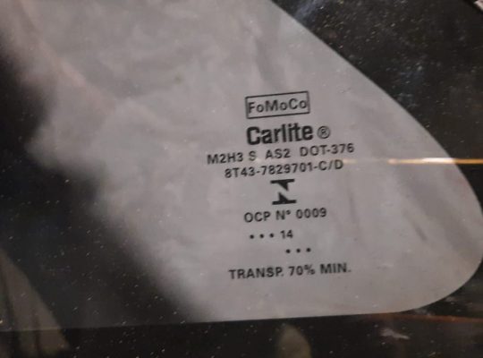 FORD EDGE 2014C LINCOLN MKX QUARTER WINDOW GLASS LEFT SIDE PART NO 8T43-7829701-C ( Genuine Used FORD Parts )