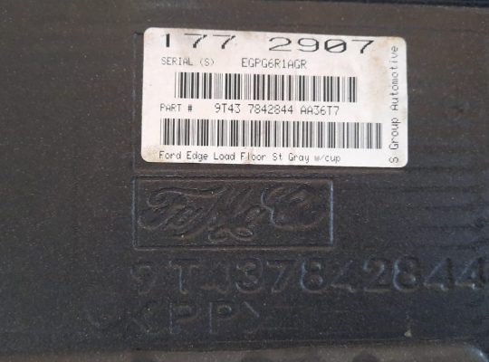 FORD EDGE 2014 TRUNK COMPARTMENT FLOOR MAT SPARE TIRE COVER PART NO 9T437842844 ( Genuine Used FORD Parts )