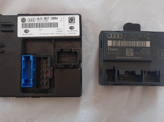 AUDI Q7 2007 BASE COMFORT & DOOR CONTROL MODULE UNIT W BRACKET PART NO 4L0907289A 4L0907290A 4L0907461 ( Genuine Used AUDI Parts )