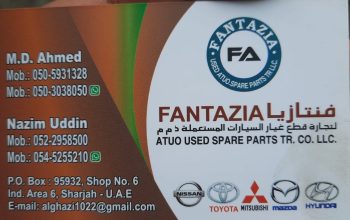 FANTAZIA USED NISSAN,TOYOTA,MAZDA,MITSUBISHI AUTO SPARE PARTS TR. (Used auto parts, Dealer, Sharjah spare parts Markets)