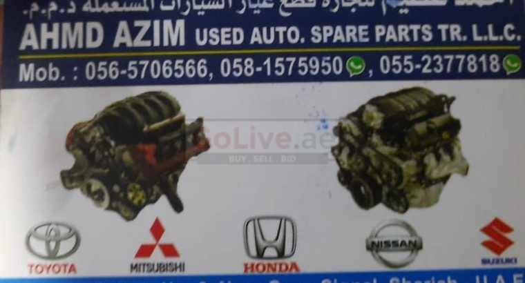 AHMAD AZIM USED TOYOTA HONDA NISSAN,SUZUKI AUTO SPARE PARTS TR. (Used auto parts, Dealer, Sharjah spare parts Markets)