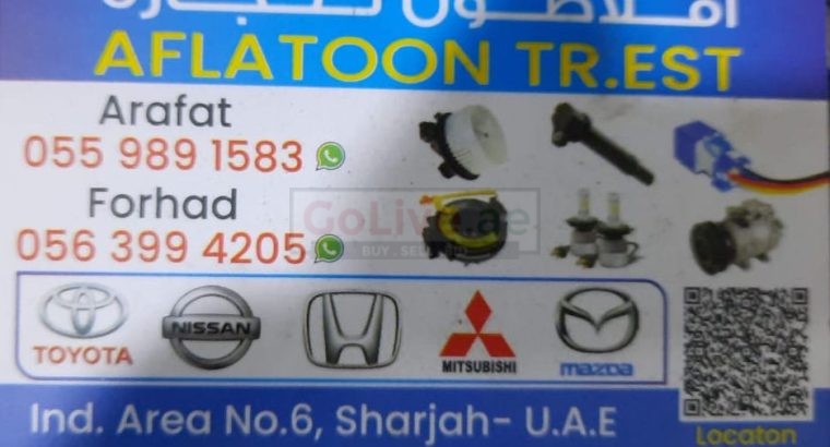 AFLATOON USED HONDA,NISSAN,MAZDA, AUTO PARTS TR. (Used auto parts, Dealer, Sharjah spare parts Markets)