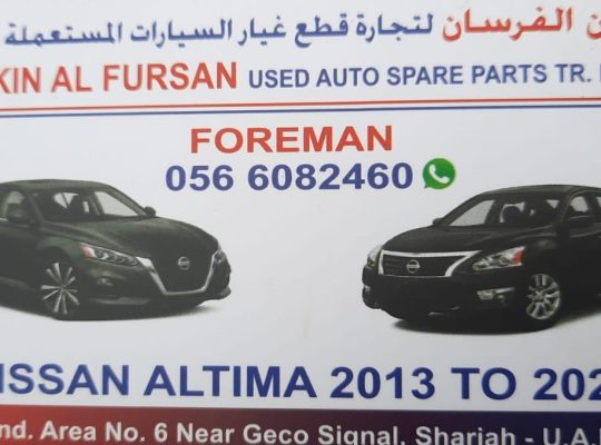 RUKN AL FURSAN USED HONDA ,NISSAN AUTO SPARE PARTS TR. (Used auto parts, Dealer, Sharjah spare parts Markets)