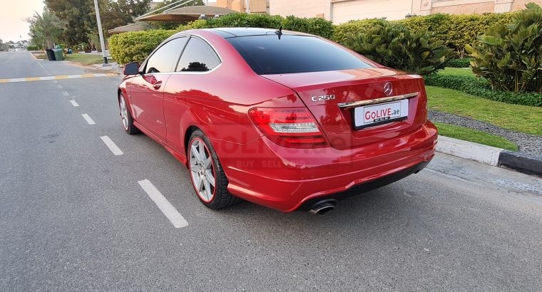 MERCEDES BENZ C250 COUPE 2012, AMG KIT, SINGLE OWNER CALL 050 2134666