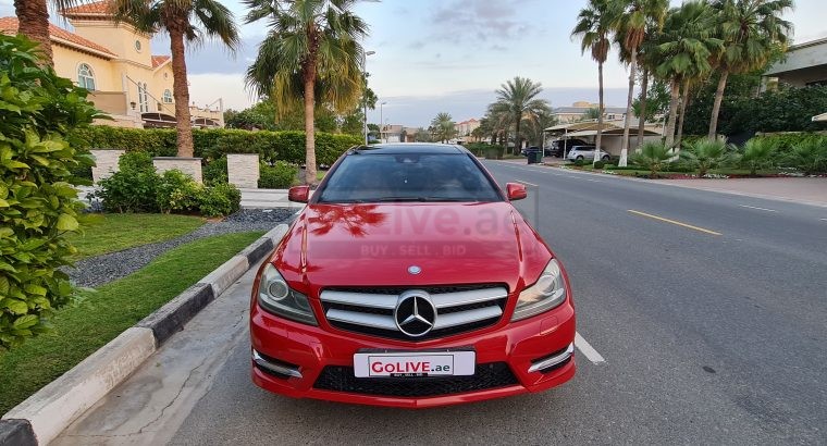 MERCEDES BENZ C250 COUPE 2012, AMG KIT, SINGLE OWNER CALL 050 2134666