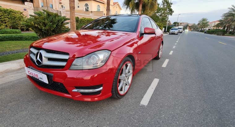 MERCEDES BENZ C250 COUPE 2012, AMG KIT, SINGLE OWNER CALL 050 2134666