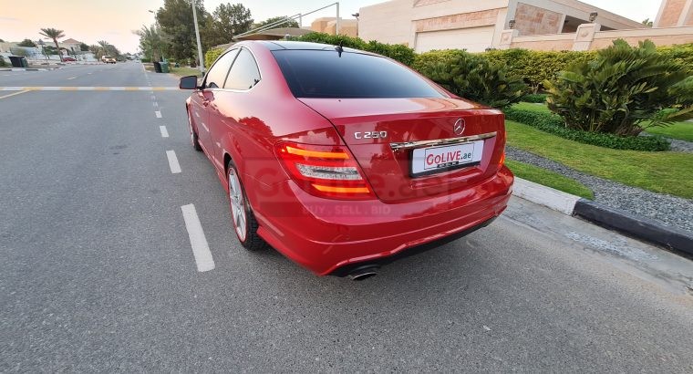 MERCEDES BENZ C250 COUPE 2012, AMG KIT, SINGLE OWNER CALL 050 2134666