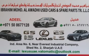 IBRAHIM MOHD. AL AWADHI USED LEXUS CARS & SPARE PARTS TR. (Used auto parts, Dealer, Sharjah spare parts Markets)