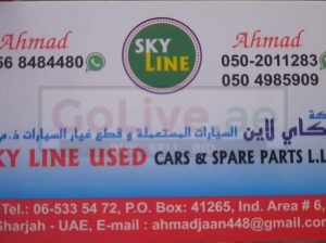 SKY LINE USED TOYOTA CARS & SPARE PARTS TR. (Used auto parts, Dealer, Sharjah spare parts Markets)