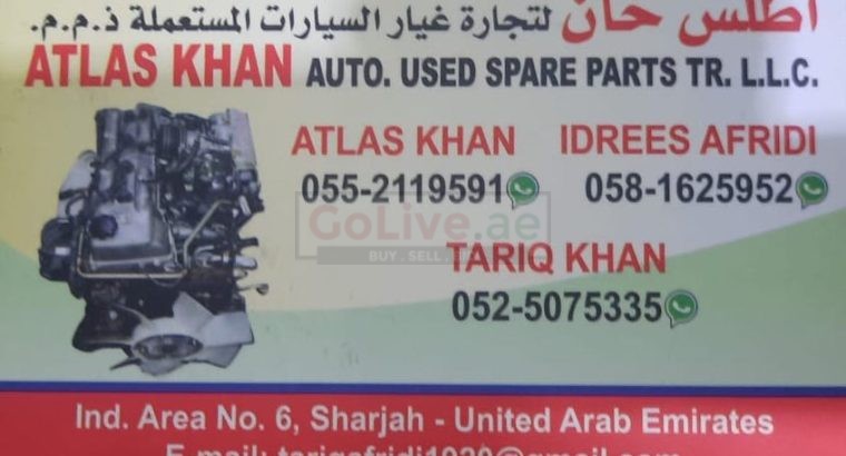 ATLAS KHAN AUTO USED TOYOTA SPARE PARTS TR (Used auto parts, Dealer, Sharjah spare parts Markets)