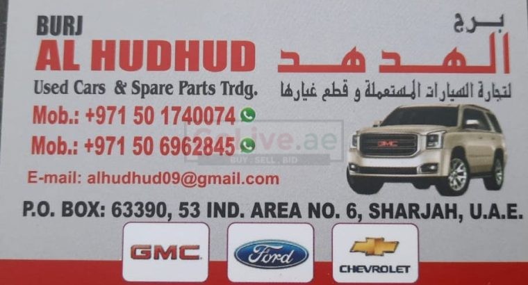 BURJ AL HUDHUD USED FORD,GMC, CHEVROLET CARS & SPARE PARTS TR. (Used auto parts, Dealer, Sharjah spare parts Markets)