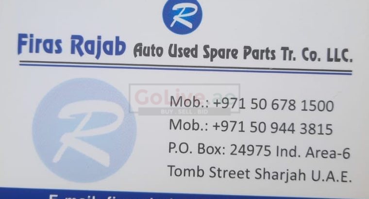 FIRAS RAJAB AUTO USED HONDA, TOYOTA ,MAZDA ,NISSAN SPARE PARTS TR. (Used auto parts, Dealer, Sharjah spare parts Markets)