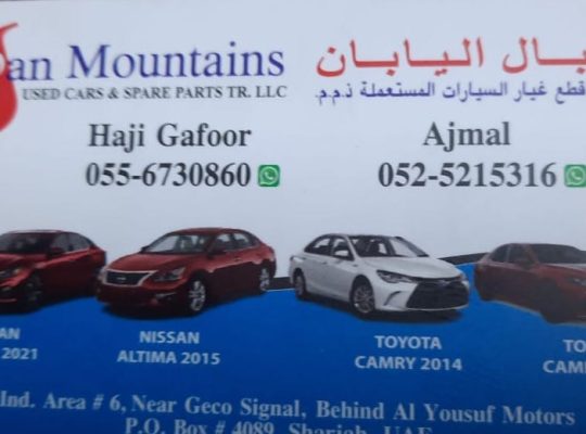 JAPAN MOUNTAINS USED NISSAN CARS & SPARE PARTS TR. (Used auto parts, Dealer, Sharjah spare parts Markets)