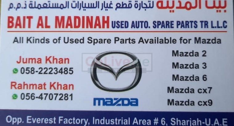 BAIT AL MADINAH USED MAZDA AUTO SPARE PARTS TR. (Used auto parts, Dealer, Sharjah spare parts Markets)