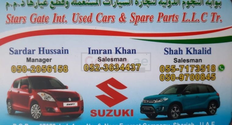 STAR GATE INT.USED SUZUKI CARS & SPARE PARTS TR. (Used auto parts, Dealer, Sharjah spare parts Markets)