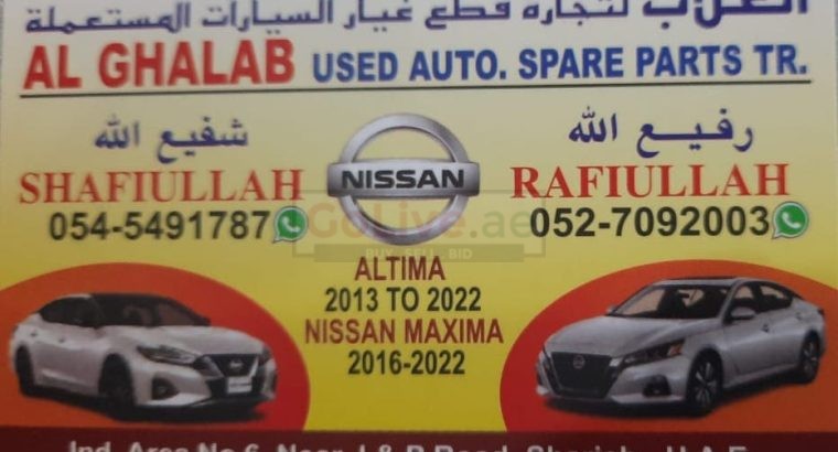 AL GHALAB USED AUTO NISSAN SPARE PARTS TR. (Used auto parts, Dealer, Sharjah spare parts Markets)