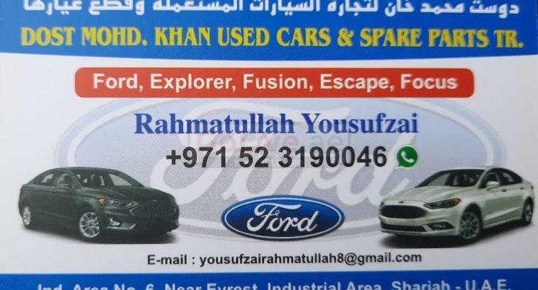 DOST MOHD.KHAN USED FORD CARS & SPARE PARTS TR. (Used auto parts, Dealer, Sharjah spare parts Markets)