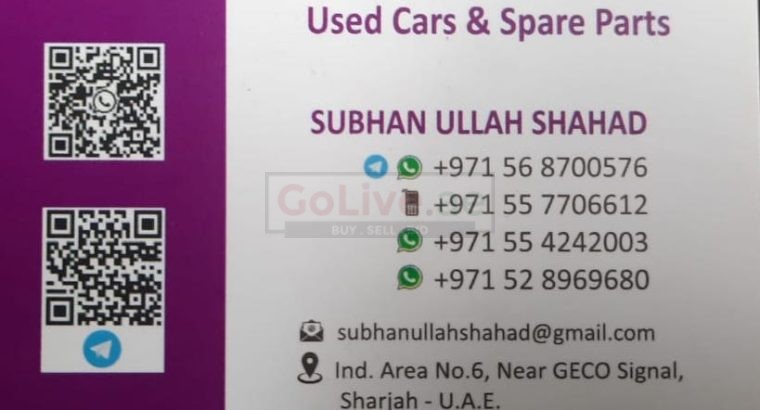 BAB AL ITHIFAQ USED NISSAN, TOYOTA AUTO SPARE PARTS TR. (Used auto parts, Dealer, Sharjah spare parts Markets)