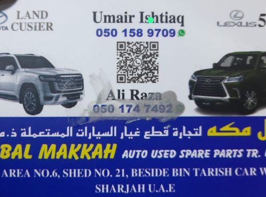 JABAL AL MAKKAH AUTO USED LEXUS, TOYOTA SPARE PARTS TR. (Used auto parts, Dealer, Sharjah spare parts Markets)