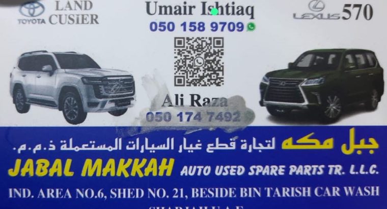 JABAL AL MAKKAH AUTO USED LEXUS, TOYOTA SPARE PARTS TR. (Used auto parts, Dealer, Sharjah spare parts Markets)