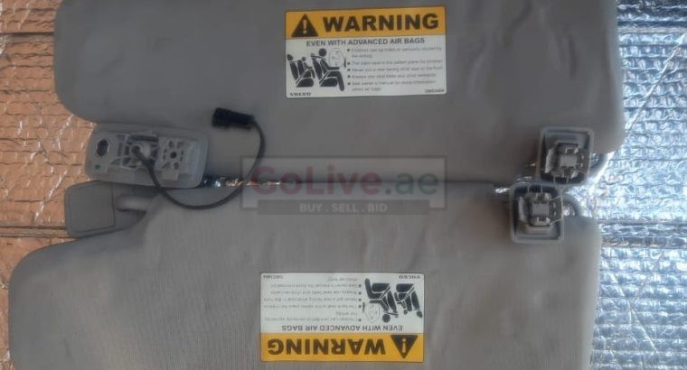 VOLVO S60 2013 FRONT LEFT & RIGHT SIDE SUN VISORS ILLUMINATED ( Genuine Used VOLVO Parts )
