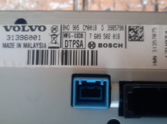 VOLVO S60 2013 DISPLAY MULTI MEDIA CONTROL UNIT PART NO 31396001 ( Genuine Used VOLVO Parts )