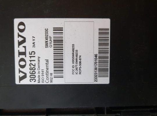 VOLVO S60 2013 KEYLESS CONTROL MODULE ECU PART NO 30682115 ( Genuine Used VOLVO Parts )