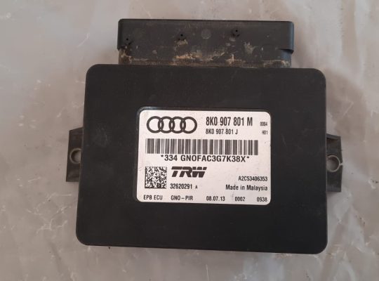 AUDI A5 ELECTRONIC PARKING BRAKE CONTROL MODULE PART NO 8K0907801M ( Genuine Used AUDI Parts )