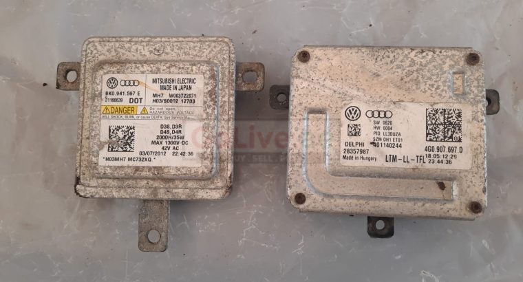 AUDI A5 2013 HEADLIGHT CONTROL UNIT & DAYTIME RUNNING LIGHT MODULES PART NO 8K0941597E / 4G0907697D ( Genuine Used AUDI Parts )