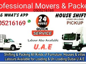 Professional Movers Pickup Truck For Rent Dubai Any Place Take