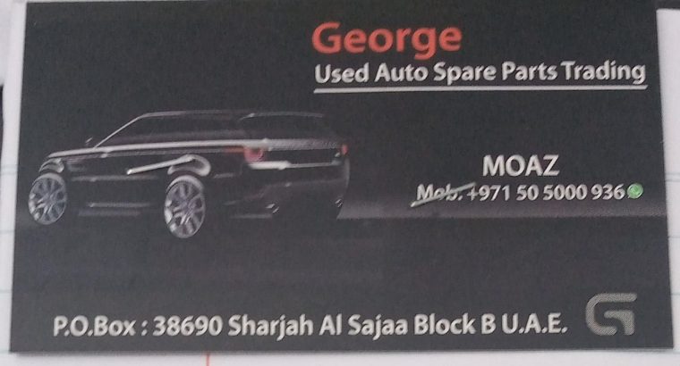 George Used Auto Spare parts TR (Used auto parts, Dealer, Sharjah spare parts Markets)
