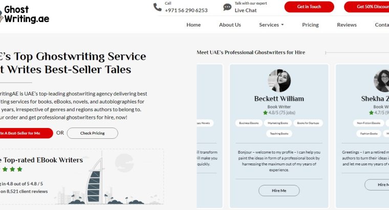 Book Ghostwriting Services in UAE
