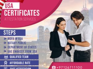 US Certificate Attestation in Abu Dhabi, UAE