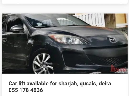 Car lift service available from sharjah to al qusais and deira 055 178 4836