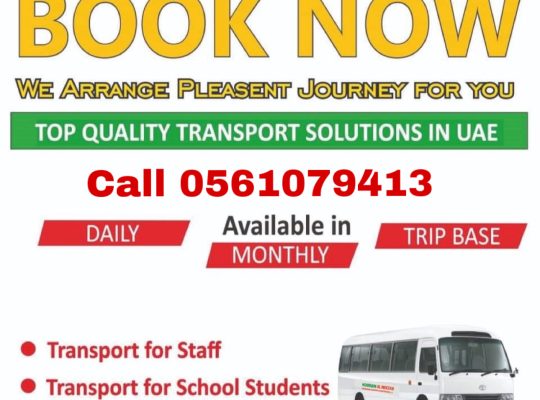 Pic up and drop service Transportation for staff