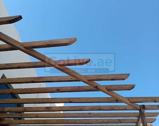 Bamboo roofing for pergola