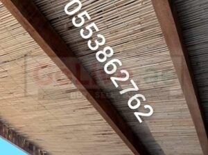 Bamboo roofing for pergola