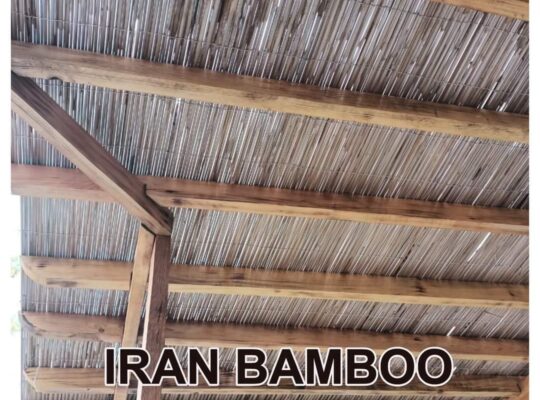 Bamboo roofing for pergola
