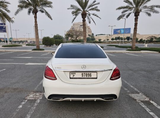 MERCEDES C200, AMG KIT, GCC, 2017, FULL OPTION, SINGLE OWNER CAR FOR SALE