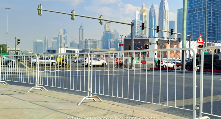 Galvanized Police Barriers / Temporary Pedestrian Barriers fence